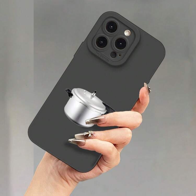 Funda para teléfono Patrón de olla a presión, Ojos Impresión suave para teléfono Cubierta mate para teléfono 360 grados completo 11 12 13 14 15 16 Pro XR X/ XS 8 Plus 16E Smartphone - Negro - Añade 4
