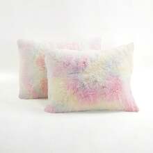 LUSH DECOR Emma Cozy Ultra Soft Rainbow Faux Fur Comforter Rainbow 3Pc Full/Queen Halloween-Fall Decor-Room Decor - Cầu vồng - Xem 4