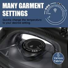 PANCERKA Powerful Compact Steam Iron For Clothes, Wool, Poly, Silk, Linen, Nylon Ironing, Fabric Steamer, Nonstick Plate, SmartSteam, Anti-Drip, Auto Shut Off(EU Plug)