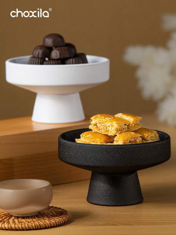 choxila 1 pièce Tasse à dessert en céramique, Assiette à dessert, Assiette à dessert pour thé de l'après-midi, Plat de service pour dattes arabes, Plateau de service pour collations, Pour le thé de l'après-midi, la chambre, le salon et les fêtes familiales