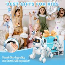 Perro Robot Inteligente con Control Remoto Juguete Interactivo Educativo para Niños 3 Años Promueve Creatividad Razonamiento Tecnología - Azul - Ver 4