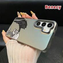 Case For IPhone 16 Pro Max 16e 15 Plus 14 13 12 11 XS XR Cat Meets Skull Pattern Shockproof Silicone PC Back Protective Smartphone Cover Gift - 白色 - 查看 4