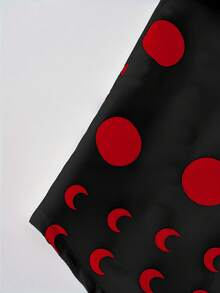 Retro Polka Dot Long Sleeve Shirt Dress - Button Details, Machine Washable & Dry Cleanable - Ideal For Spring/Summer/Autumn, Casual Contrast Color Button Polka Dot Dress