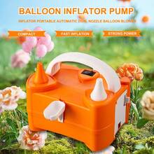 AOYI 1pc, Electric Balloon Pump, Portable Double Nozzle Electric Balloon Blower, Air Pump Balloon Inflator For Decoration Party Sports - EU C Type Plug(220-240V) - View 2