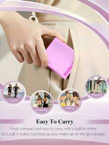 Blotting Paper Set For Face 100 Sheets Oil Absorbing Sheets With Portable Mirror & Adhesive Makeup Puff, Blotting Papers For Oily Skin, Design For Men & Women