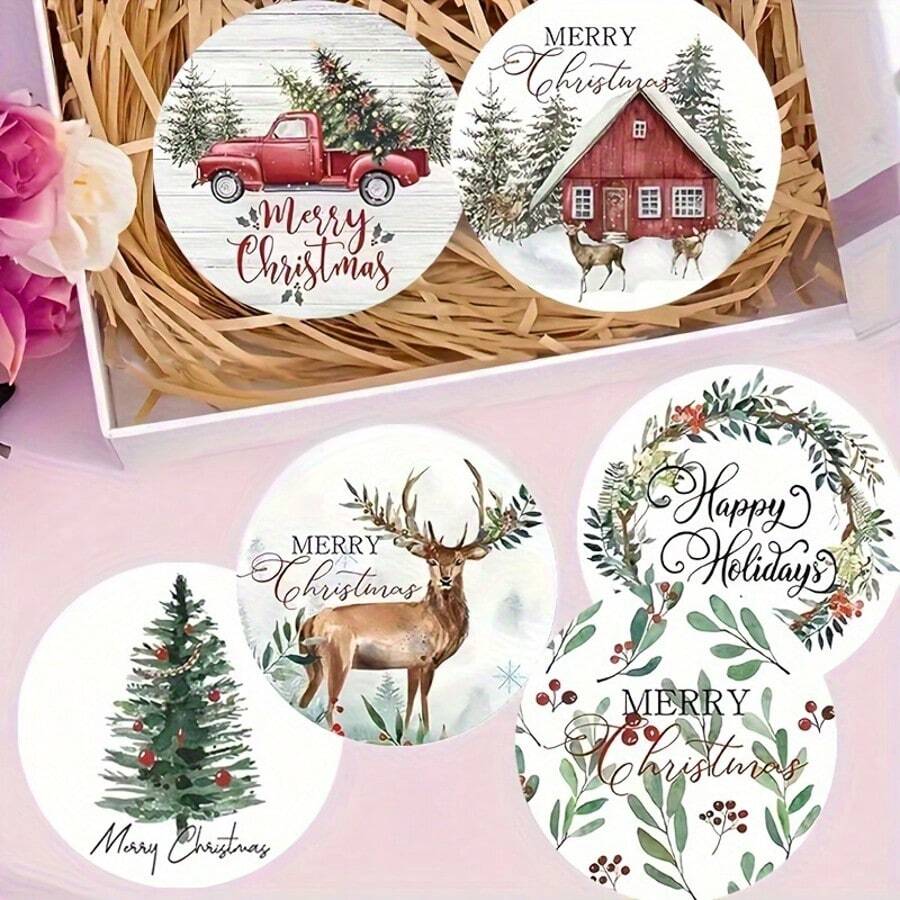 Set Of 8/16 Fun Christmas Design Wooden Coasters, Wooden Coasters For Farmhouse Bar, Perfect Gift, New Home Decor, Wooden Tabletop Coasters, Kitchen Decor, Table Decor, Christmas Gift,Coaster Set,Coasters Drink Coasters,Coaster For Cup At Home