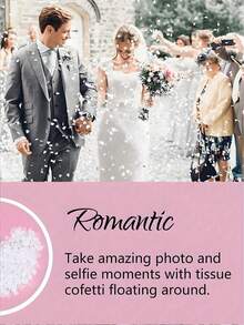 1000/3000pcs Heart-Shaped Confetti, Suitable For Bridal Shower Decor, Wedding Decor, Engagement Decor, Wedding Table Decor, Wedding Supplies, Party Decor, Engagement Party Decor, Wedding Party Favors, Confetti, Wedding Decor Party Favors, Room Decor, Bride - Multicolor - View 5