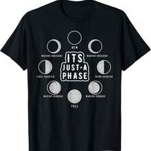 It's Just A Phase Planet Solar System Universe Outer Space T-Shirt - 黑色 - 查看 1