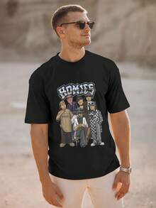 Printed Lil Homies Outfit T Shirt For Men Women Tee Shirt Short Sleeve Clothes 180g - màu đen - Xem 2