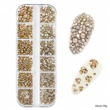 Conjunto de strass de cristal superbrilhante, tecido, arte de unhas e decoração de fantasias - joias de resina de alta reflexão, perfeito para designers de moda, cosplayers e estilistas de noivas, ótimo para presentes de Natal e Halloween, suprimentos para unhas à prova d'água e hipoalergênicos, pingentes para unhas - Multicolorido - Ver 12