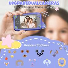 Juguetes para niñas, juguetes para niños, smartphone, dispositivos de aprendizaje con estuche de silicona con diseños de dibujos animados lindos - Compatible con música, historias, aprendizaje de palabras, cámara y talla grande de 20 aplicaciones integradas, pantalla táctil de 2.8 pulgadas, tarjeta de memoria de 8GB, ideal para niños de 3+ años, regalo perfecto para niños