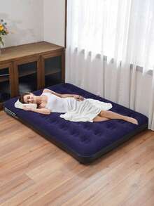 1张191*137*22cm床垫 双面毛绒加厚充气床垫 简易可折叠床垫 适用于室内家具、户外露营、沙滩（不含气泵）