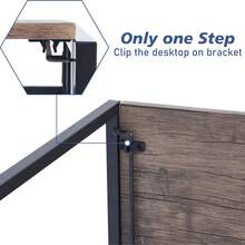 Mcc Direct Folding Desk Workstation Foldable Computer Desk For Office Home Study Writing Table No Assembly Miami - 破舊灰色 - 查看 6
