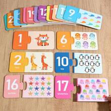 Children's Early Education English Alphabet/Math Enlightenment 1-20 Numeral Recognition Matching Cards, Baby Cognitive Toys - Multicolor - View 9