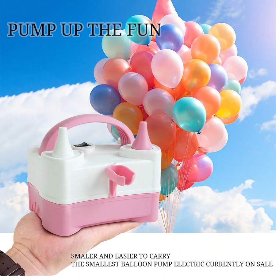 AOYI 1 件，电动气球泵，便携式双喷嘴电动气球吹气机，气泵气球充气机用于装饰派对运动