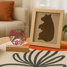 Plaque décorative et panneaux Léopard Renne Noël, Renne, Renne espion, Joyeux Noël, Famille de Noël, Noël - Décoration de bureau mignonne, Décoration de bureau, Décoration de maison, Décoration murale, Décoration de table, Décoration de chambre