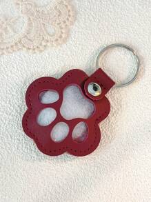 1pc Commemorative Leather Pet Hair Keepsake Bag - Multipurpose Portable Keychain, Suitable For Cats And Dogs, Pet Memorial Hair Storage Box