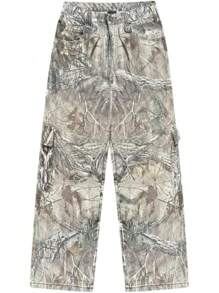 LaurelTree Camo Cargo Pants Straight Wide Leg Trousers Jeans Joggers Sweatpantshalloween