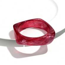 复古超大不对称棕色亚克力树脂粗手镯,女士手镯,哥特几何吊坠手镯,情侣首饰礼物 - 彩色 - 查看 31