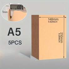 5 件 1 毫米书板、装订板、纸板、设计师书板、白色/牛皮纸/灰色 45pt 重型纸板、书籍装订用品、用于书籍装订封面、剪贴簿和相框背衬