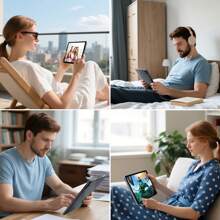 PRITOM Tableta PC Android 15 con 3GB RAM (3GB+5GB expandible)/32GB ROM, compatible con expansión de hasta 512GB, pantalla IPS de 10.1 pulgadas 1280*800, procesador de 5 núcleos A333, WiFi 5G/WiFi 6 802.11ax, BT 5.0, batería de 6000mAh, USB Tipo-C, cámara de 2MP+2MP (sin adaptador)