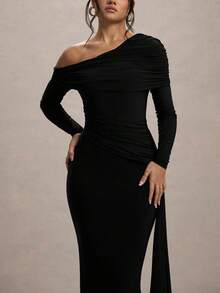 Magic Mia One - Shoulder White Gown, Asymmetric Design, Elegant Style, Perfect For Gala & Ball