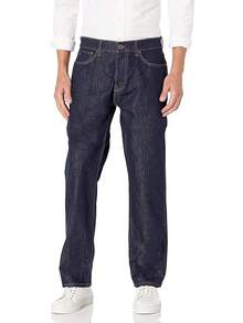 Men's Relaxed Fit Stretch Jeans - Rinse Blue - View 1