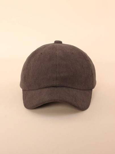 1 件多功能灯芯绒棒球帽，儿童保暖户外帽