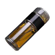 1 pieza Taza de vidrio con separación de té, taza de agua portátil resistente al calor de doble capa con función de separación de agua y té - Multicolor - Ver 14