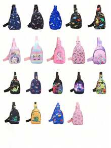 卡通恐龙胸包/斜挎包/零钱包。时尚斜挎包，可爱卡通休闲户外胸包。