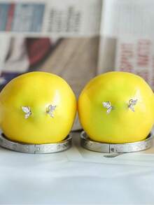 1pc Fashionable Minimalist Butterfly Shaped Nipple Ring With Zirconia Stones, Multi-Color Sexy Body Piercing Jewelry For Women