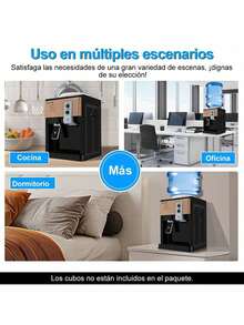 Dispensador de agua, dispensador de agua, dispensador de agua 3 en 1, agua caliente, fría y tibia, calentamiento instantáneo y rápido, temperatura constante automática, carcasa de acero inoxidable para evitar quemaduras, apagado automático antisecado, ahorro de energía, adecuado para botellas de agua de varios tamaños, base cerrada para evitar la contaminación del suministro de agua, mantiene limpia la fuente de agua, extraíble para limpieza, color champán, de alta gama, adecuado para cocina, encimera, dormitorio u oficina - Tipo de Enchufe A USA (110-127V) - Ver 7