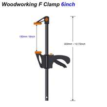 Woodworking Clamp F Bar Hard Quick Slid Release Ratchet Speed Squeeze Clip Kit Long Carpenter Set Nylon Gadget Wood Work Hand Tool Carpentery DIY 4inch 6inch