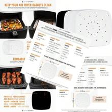 QWEAir Fryer Perforated Parchment Paper Liners Compatible With Philips NuWave® Brio Chefman Secura Black Decker +More Bundle Set Of 100 Sheets + Baking Accessories By XXXL - XXXL93x93 - View 1