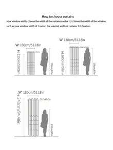 1 件简约美式格子图案窗帘，适用于卧室、客厅、阳台