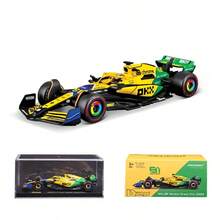 Burago 1 件 1:43 比例压铸 F1 系列 - 迈凯伦 F1 车队 MCL38 2024 年摩纳哥大奖赛，来自车手 #4 /车手 #81 Oscar Piastri，合金材料，逼真复制品，两种包装选择：带车手头盔模型的亚克力展示盒/普通纸板盒，收藏版汽车模型，赛车迷的高端礼物，万圣节、圣诞节、生日、家居装饰 - 多色 - 查看 6