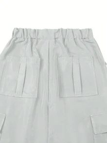 Solid Color Multi-Pocket Button Commuting Simple Y2K Casual Cute Work Pants Long Pants, Back To School, Clubs, Birthday Parties, Halloween, New Year, Thanksgiving, Concerts, Gym, Business, Daily Airport Wear, Street Wear, Teacher, Spring, Summer, Autumn And Winter Styles