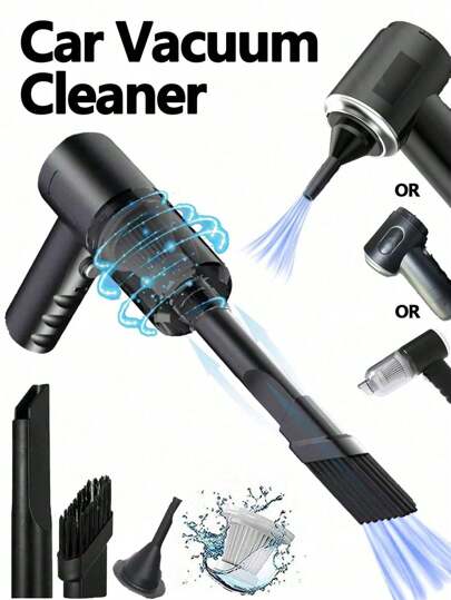 1 件装可充电无线车载吸尘器，带双过滤器，吸力强劲，便携式，手持式，迷你除尘器，适用于家庭和汽车