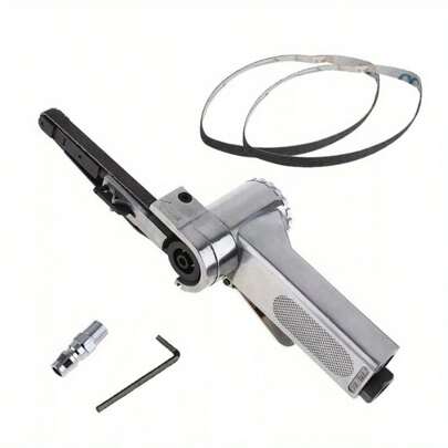 1pc Mini Pneumatic Handheld Angle Grinder - Portable Air Belt Sander Tool For Wood, Metal Sanding & Grinding