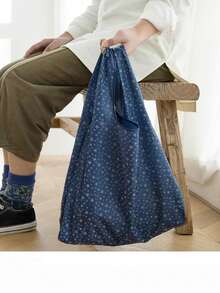 3/1pc Foldable Shopping Bag, Large Capacity, Foldable, Portable, Fashionable, Waterproof, Durable, Reusable Polyester Tote Bag, Unique Design, Large Capacity Shopping Bag, Suitable For Supermarket Shopping, Travel, Vegetable/Fruit/Furniture/Toy Storage, Display Storage Bag, Portable Storage Pouch, Reusable Polyester Shoulder Bag