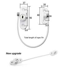 4X Window Door Cable Restrictor Ventilator Child Baby Security Lock UPVC - Default - View 7