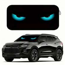 Easypie Selection 1PC Premium Quality Windshield Sunshade - Fashionable Blue Eyes/Cracked Eyes Design Car/RV Heat Insulation Cover, Anti-UV And Anti-Ice