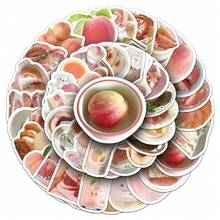 50张桃子图案贴纸，适用于笔记本电脑、水瓶、吉他、自行车、摩托车、保险杠、行李箱、滑板、涂鸦等，可爱贴纸，是送给儿童、青少年、男士和女士的最佳礼物，也是剪贴簿用品。 - 50pcs - 查看 7