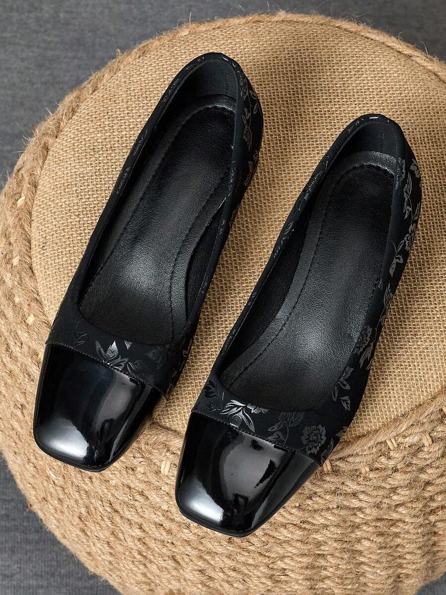 Giày Mary Jane mũi vuông cao 3cm thoải mái cho nữ, màu vàng, thích hợp cho vũ hội, tiệc tùng, ăn tối, phong cách cổ điển, gót thấp, thời trang, thường ngày, cao cấp