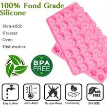 Mini Paw Print Dog Bone Silicone Molds, Paw Print Bone Mold With Star, Heart, Circle Shapes, Non-Stick Soft Candy Bear Molds, For Chocolate, Candy, Jelly, Soft Candy, Dog Treats, Cake Decorations, Snack Cookies - Multicolor - View 4