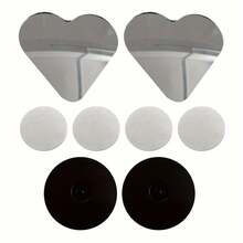 2Pcs Heart-Shaped Car Rearview Mirror, Borderless Small Round Mirror, Reversing HD Love Wide Field Of View Rearview Auxiliary Mirror - 5*5.5cm2個 - 查看 3