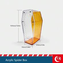 1pc Transparent Acrylic Pet/Plant Habitat Container, Suitable For Succulents, Greenery, Flowers, And Small Reptiles Like Tarantulas, Spiders, Lizards, Insects, Mantis, With Ventilation Holes, Magnetic Lid Design, Comfortable, Breathable, Visible Habitat, Ideal For Beginner Planting And Raising, Christmas, Halloween Decor, Gift