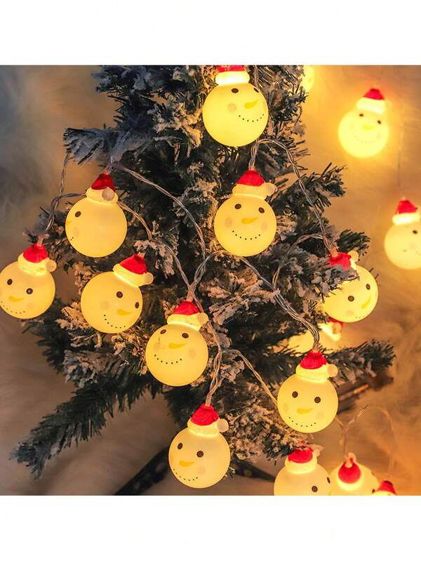 118/59inch Snowman String Lights - Christmas String Lights, Christmas Tree Decorative Light String, Santa Claus Lights, Snowman Lights, Christmas Party String Lights, Fireplace Mantel Decor Lights, Holiday Party Centerpiece Snowman Lights, Living Room Bedroom Decor Lights, Suitable For Indoor Outdoor Patio Garage Decor Holiday Lights, Christmas Party Decor Lights