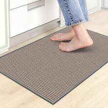 Kitchen Mats For Floor,Kitchen Rug, Nonskid, Washable,Absorbent Kitchen Runner Rug For In Front Of Sink,Entryway,Rubber Backing Indoor Door Mat,Farmhouse Style Standing Mat,17.3"X28",Grey - 灰色 - 查看 8