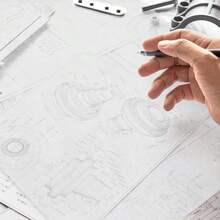 LJ Tracing Paper Roll 18 Inch X 30 Yards White Translucent Pattern Paper Trace Paper For Sewing Drawing Sketching LJ - 白色 - 查看 6